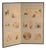 Antique Japanese Two-Panel Screen with Mounted Paintings, Japan, 1900 For Sale