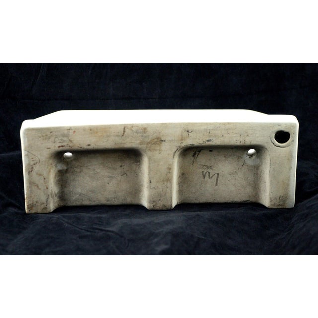 European White Porcelain Soap & Sponge Surface Mount Holder For Sale - Image 4 of 4