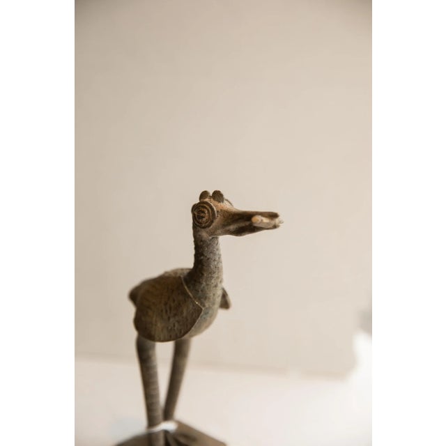 Vintage African Bird With Fish Sculpture For Sale In New York - Image 6 of 8