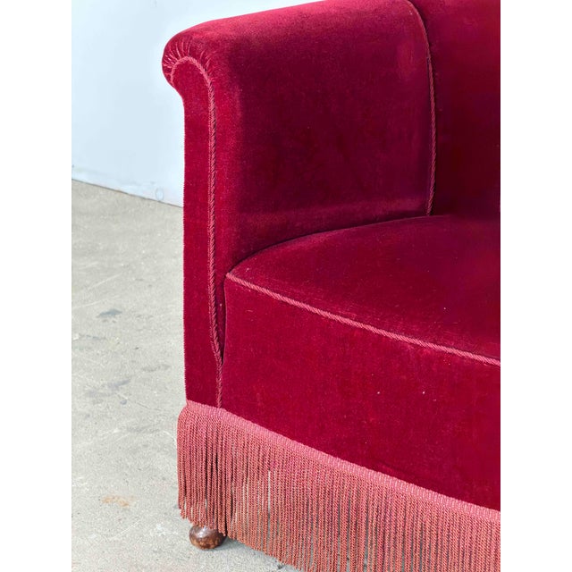 Danish Lounge Chairs in Burgundy Velvet and Beech, 1950s, Set of 2 For Sale - Image 6 of 9