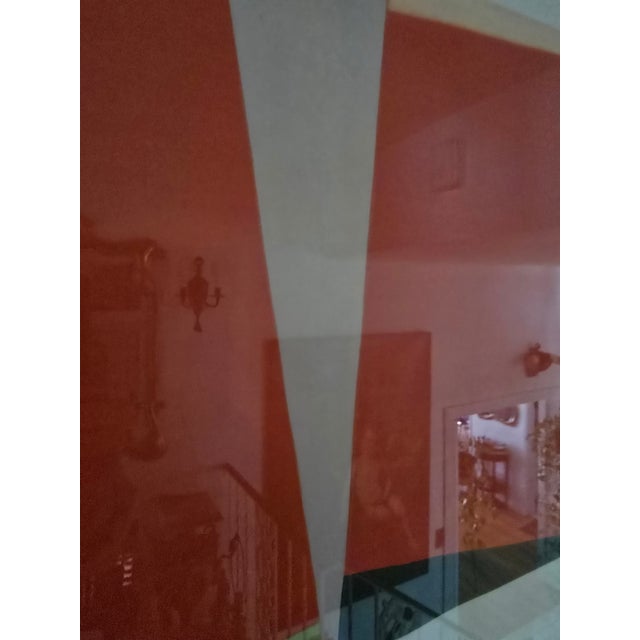 A fine vintage original mid century modern pencil signed and dated abstract lithograph. Having striking colors in iconic...