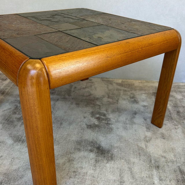 Danish Modern Coffee Tables in Slate and Teak by Poul H Poulsen for Gangso Mobler, 1970s, Set of 2 For Sale - Image 4 of 13