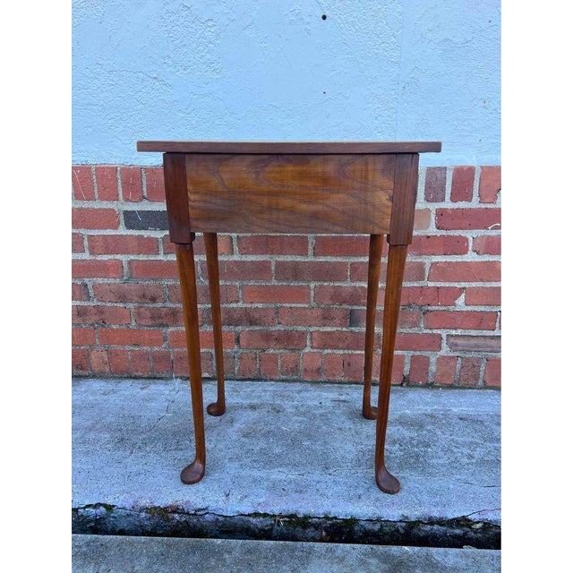 Brown Antique 19th Century Georgian-Style Single Drawer Side Table For Sale - Image 8 of 12