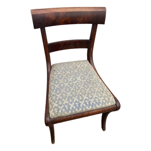 19th Century Regency Style Flame Mahogany Dining Chairs For Sale