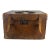 Antique English Leather Hat Box With Red Silk Interior & “t.s.” Initials For Sale
