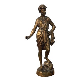 Mid 20th Century Europe Bouret French Patinated Statue For Sale
