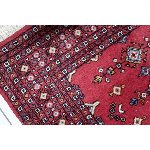 1950s, Vintage Uzbek Bukhara Handmade Rug 4 X 6 For Sale - Image 13 of 14