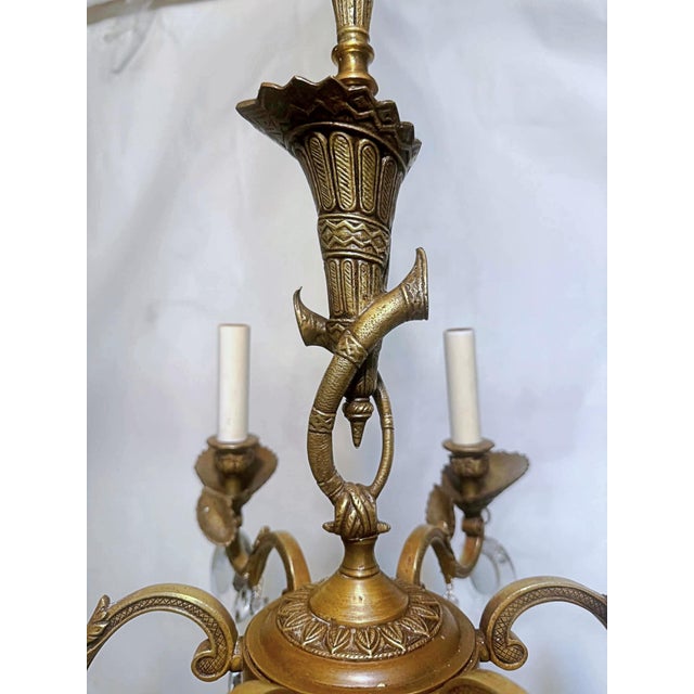Traditional 1920s Classic Brass Spanish Style Chandelier For Sale - Image 3 of 11