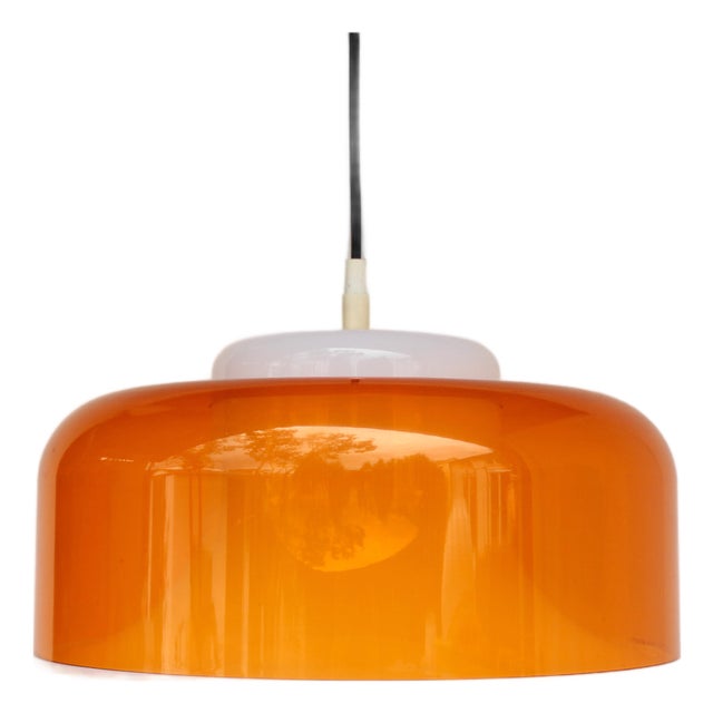 Space Age Orange Pendant Lamp, 1960s For Sale