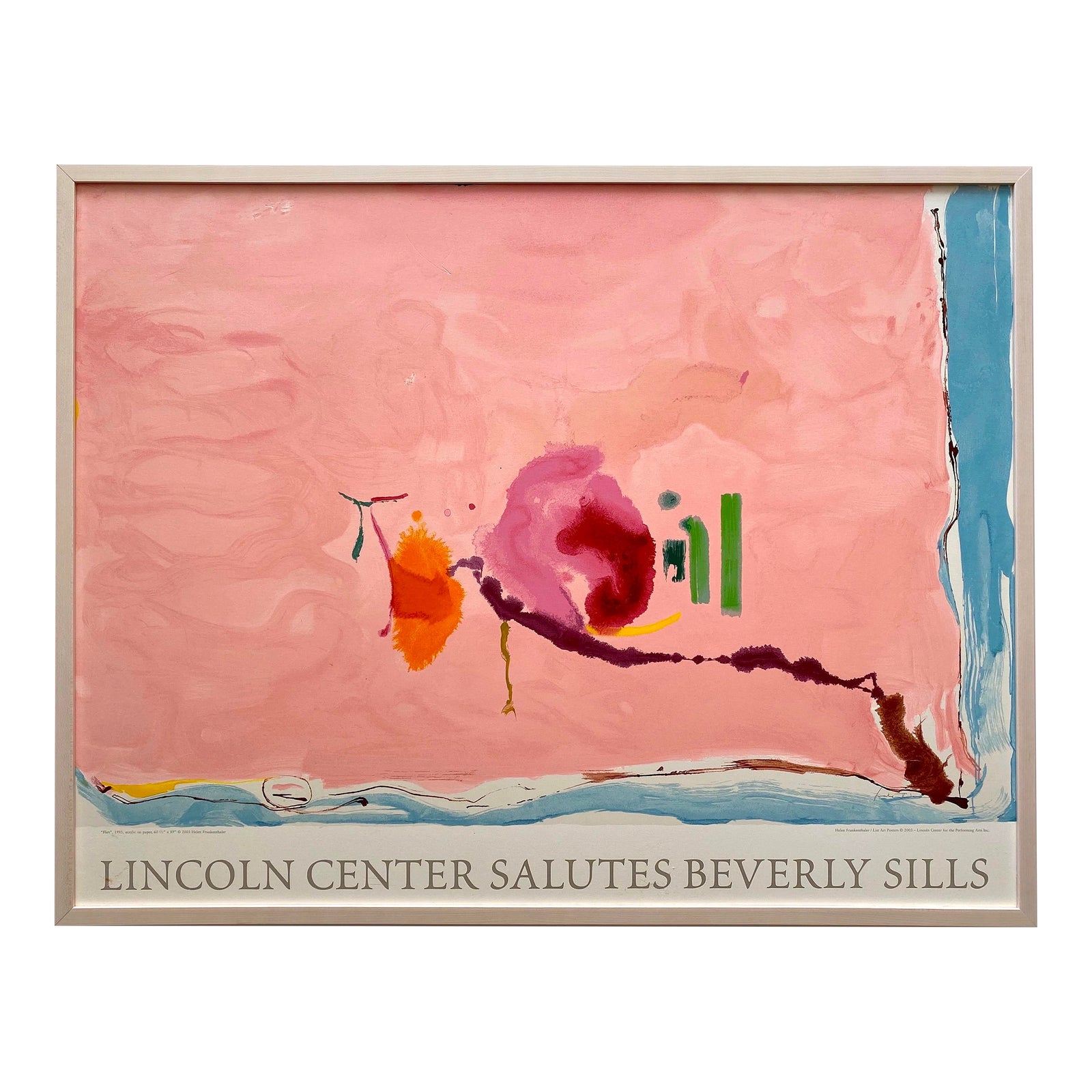 Helen Frankenthaler Vintage Abstract Expressionist Framed Limited