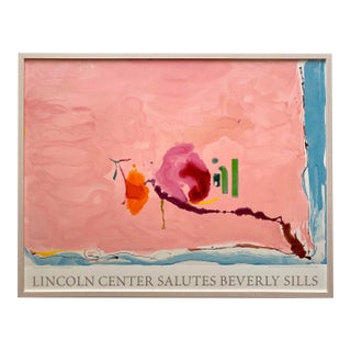 Helen Frankenthaler Vintage Abstract Expressionist Framed Limited Edition Large Fine Art Silkscreen Print " Flirt " 1995 For Sale