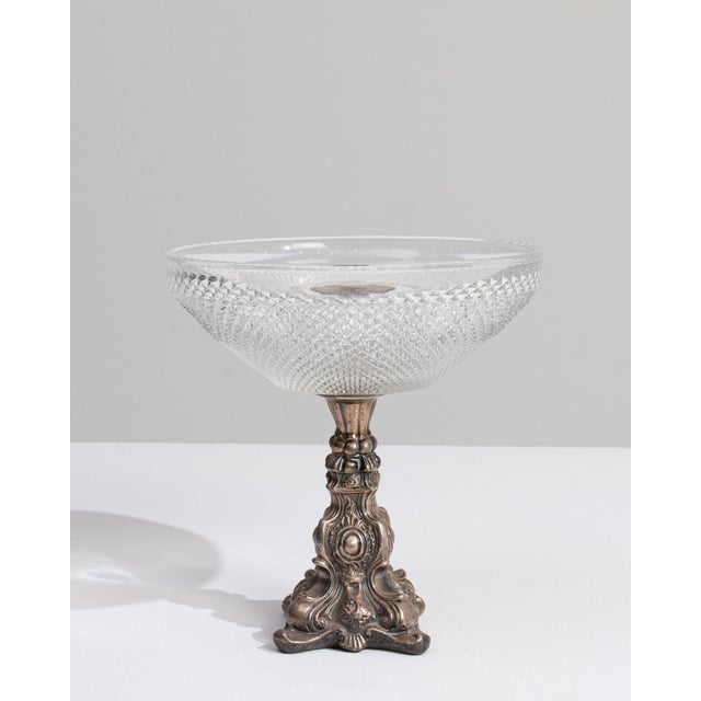 1900 - 1909 France Silver Crystal Serving Piece For Sale - Image 15 of 15