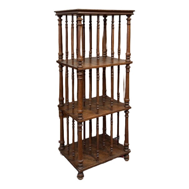 Large English Bookcase in Oak For Sale