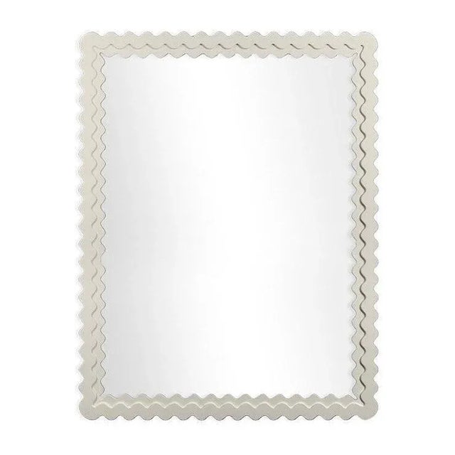 Contemporary Fleur Home Carnival Chaos Rectangle Mirror in Swiss Coffee, 24x36 For Sale - Image 3 of 3