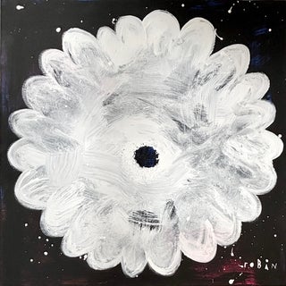 Flower Four. Painting by Robin Zingone. Acrylic on Canvas. For Sale