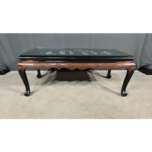 Lacquered Wood Living Room Table, Chna, 1950s For Sale - Image 13 of 18