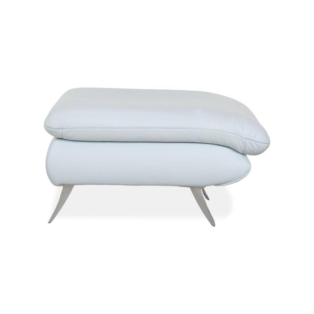 Blue Leather Stool from Koinor For Sale - Image 8 of 11