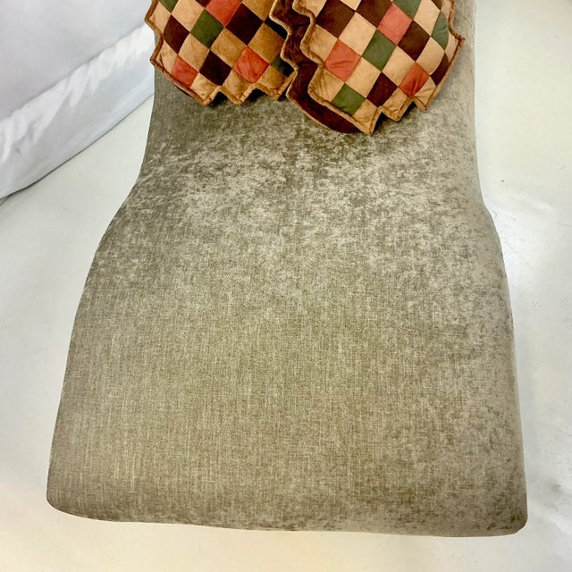 Wood 1960s Mid-Century Scalamandre Italian Boho Chic Wave Chaise Lounge, After Adrian Pearsall For Sale - Image 7 of 17