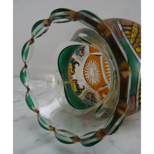 Glass Czech Art Nouveau Bohemian Haida Vase attributed to H. Pautsch, 1890s For Sale - Image 7 of 18