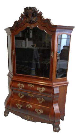 Antique Dutch Mahogany China Cabinet