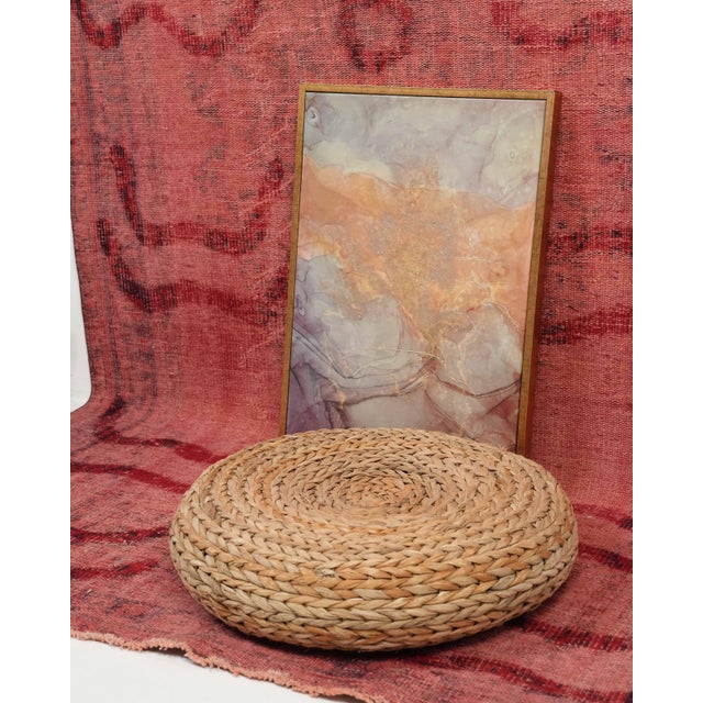 1970s Vintage Turkish Oushak Handmade Wool Cotton Red Area Rug For Sale - Image 11 of 11