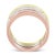Early 21st Century 10K Yellow, White and Rose Gold over .925 Sterling Silver 5/8 Cttw Diamond Channel-Set Stackable Band Ring Set (H-I Color, I1-I2 Clarity) - Size 6 3/4 For Sale - Image 5 of 7