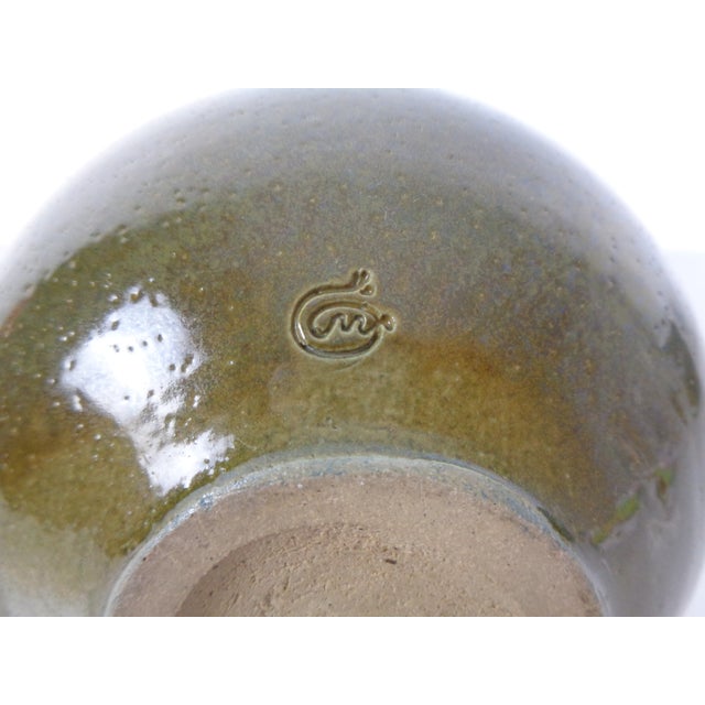 Contemporary Minimalist Studio Ceramic Vase by Mathies Schwarze, Germany, 1960s For Sale - Image 3 of 14