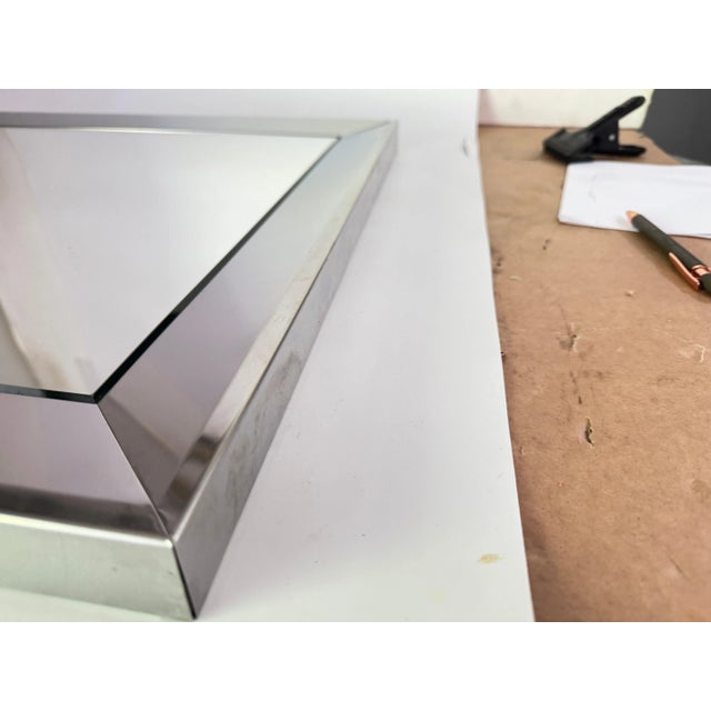 Wall Mirror in Aluminium and Glass, France, 1970s For Sale - Image 10 of 11