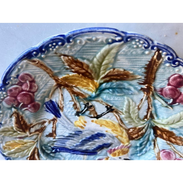 Wasmuel Majolica Plate, Belgium, 1890's For Sale In San Francisco - Image 6 of 13