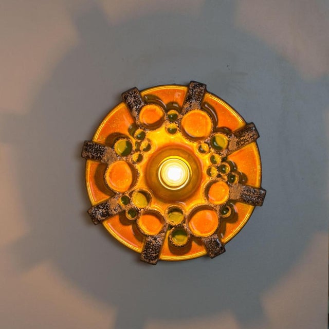 Danish Ceramic Wall Light, 1970 For Sale - Image 9 of 18