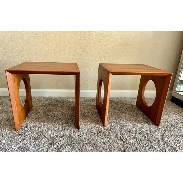 Rare Mid-Century Danish Teak Cube Side Tables CUBE Table Jens Quistgaard Richard Nissen – 1970s Selling an exceptional,...