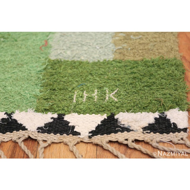 Nazmiyal Collection Vintage Geometric Swedish Rug by Ingrid Hellman Knafve For Sale In New York - Image 6 of 8