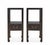 This antique pair of elegant Asian accent tables is made of solid elm. Finished in a rich, dark lacquer, each table...