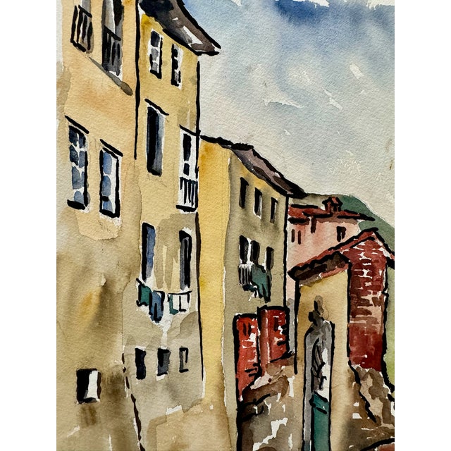 Original watercolor on paper by Henry Emil Salloch, also known as Heinz Emil Salloch, the German-born American artist and...