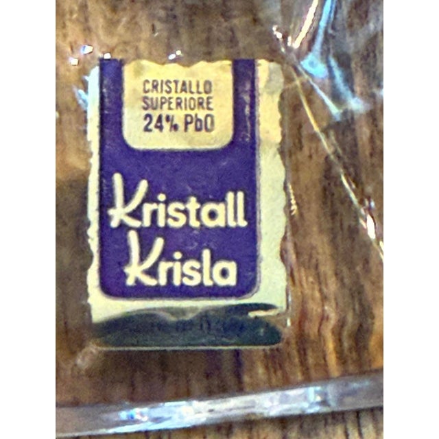 Vintage Kristall Krisla Italy Crystal Candlestick Holders- Set of 2 For Sale - Image 4 of 7