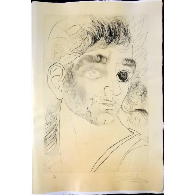 Salvador Dali, The Flagrant City, Original Color Drypoint Etching, 1973 For Sale - Image 9 of 9