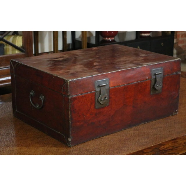 Early 19th Century Leather Trunk, Shanghai Province, China, C.1800