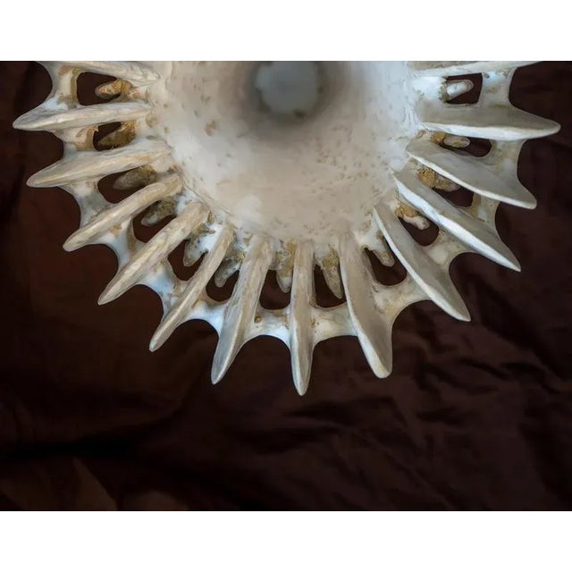 Ceramic Crinoid Vase in Stoneware with Matte White Glazing by Kallia Panopoulou For Sale - Image 7 of 8