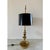 Mid 20th Century French Provincial Brass Double Dolphin Bouillotte Lamp With Black Tole Shade For Sale - Image 10 of 12