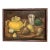Mid 20th Century “Théière Jaune Et Fruits” French Oil on Canvas Painting by Laurent Marcel Salinas For Sale