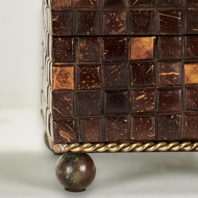 Vintage Coconut Shell Box For Sale - Image 10 of 11