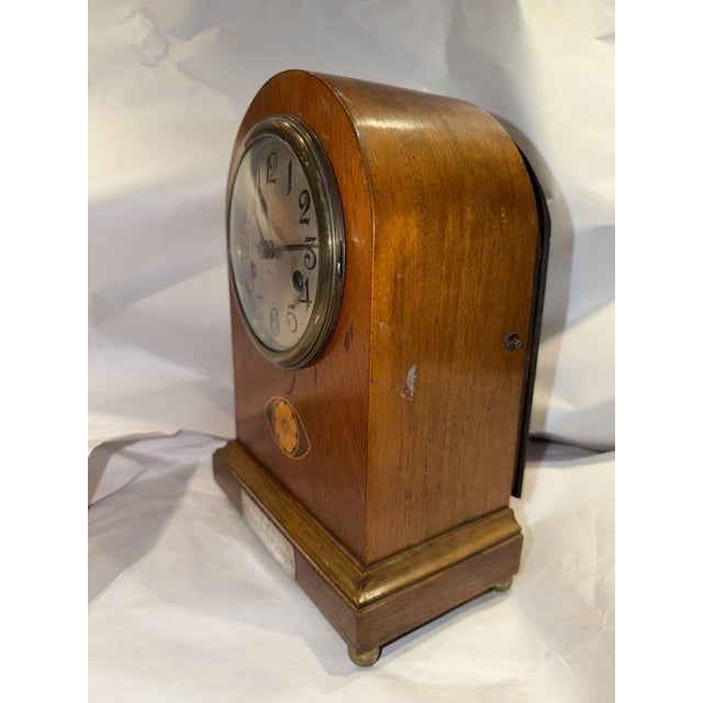 1910s Antique English/German Beehive Style Mantel Clock For Sale - Image 5 of 10