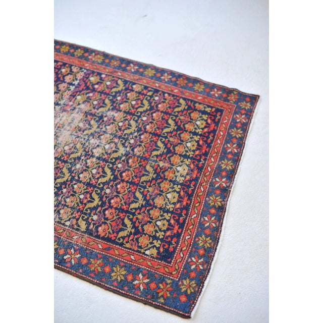 1940s Botanical Lattice Garden Design Runner Rug , 3.4 x 10.10 For Sale - Image 4 of 11