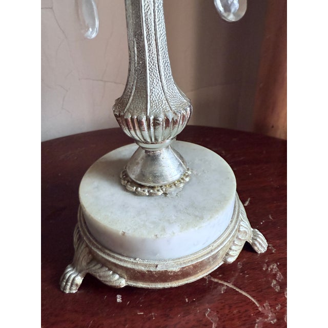 Metal Vintage Mid-Century 5 Arm Rococo Style Candelabra, Circa 1950s For Sale - Image 7 of 14