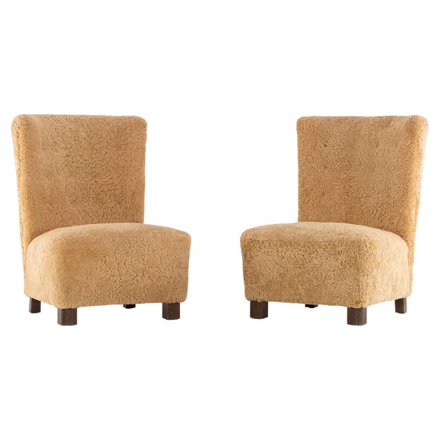 Set of Swedish Modern Easy Chairs, 1940s For Sale