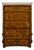 Petite Italian 1820s Walnut Five-Drawer Commode with Butterfly Veneer For Sale