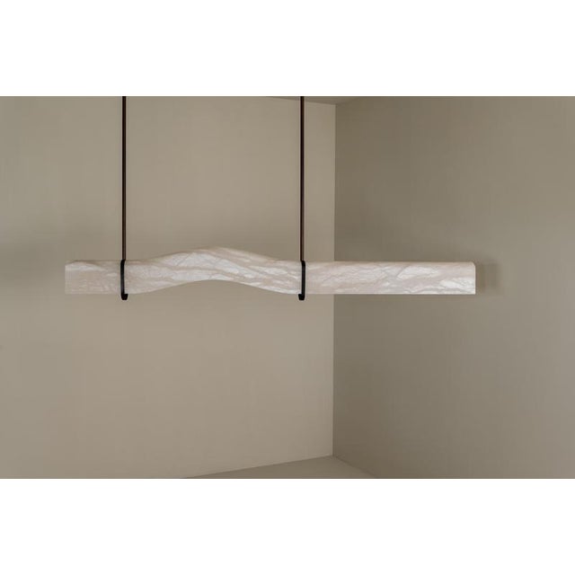 Black Signature Pendant Lamp by United Alabaster For Sale - Image 8 of 16