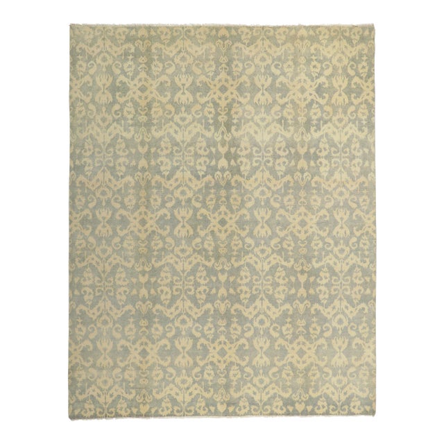 Vintage Modern Ikat Rug - 08'00 X 10'02 For Sale