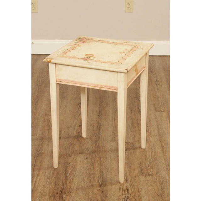 High Quality Hand Painted Solid Pine Wood Side Table