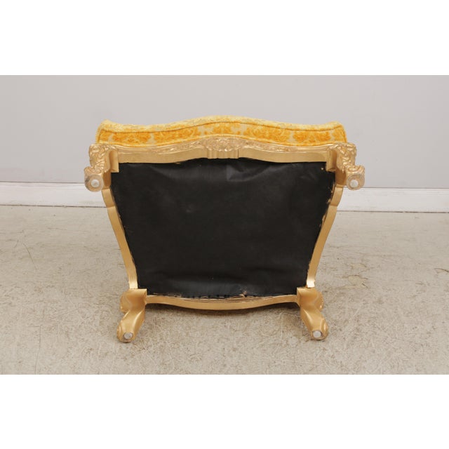 Pair of French Rococo Style Upholstered Armchairs For Sale - Image 18 of 18